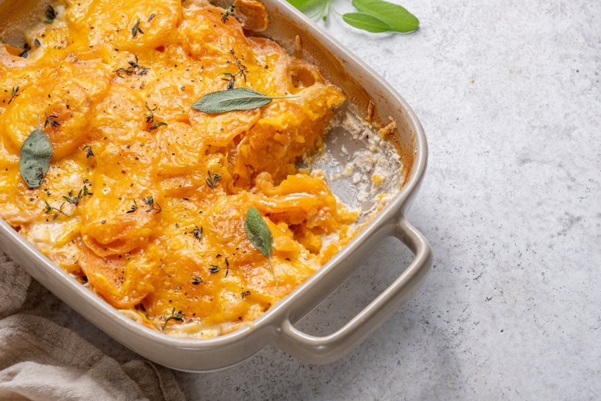 Gratin de patates douces à la crème
