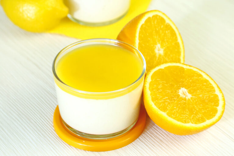 Panna cotta a l'orange et citron.