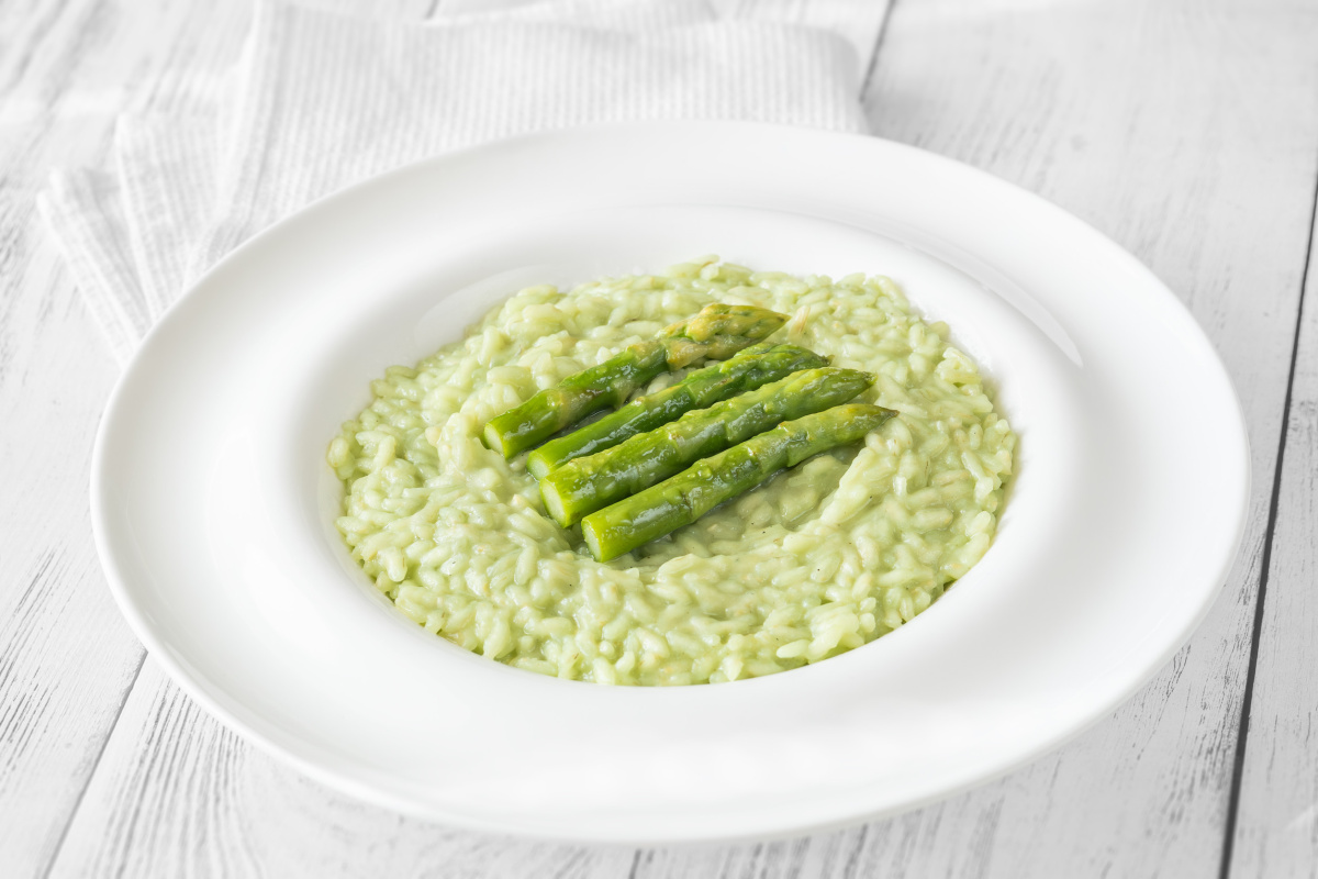 Risotto aux asperges vertes.