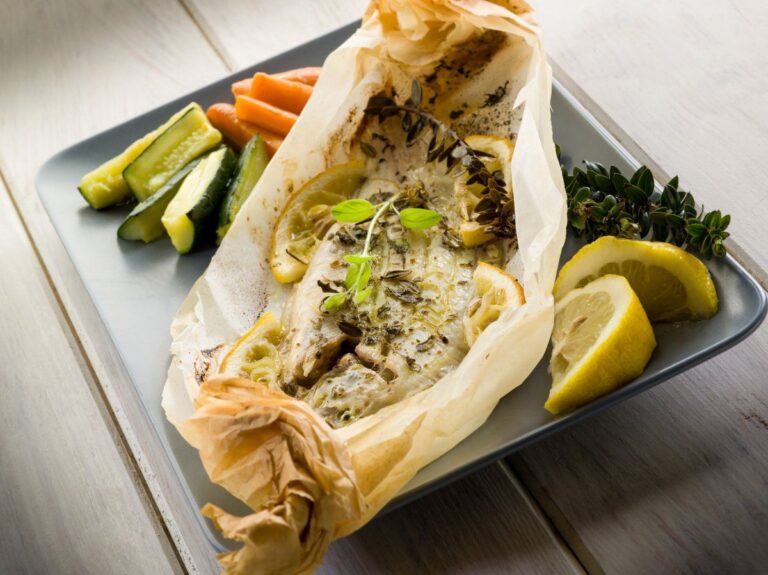 Sole en papillote au citron.