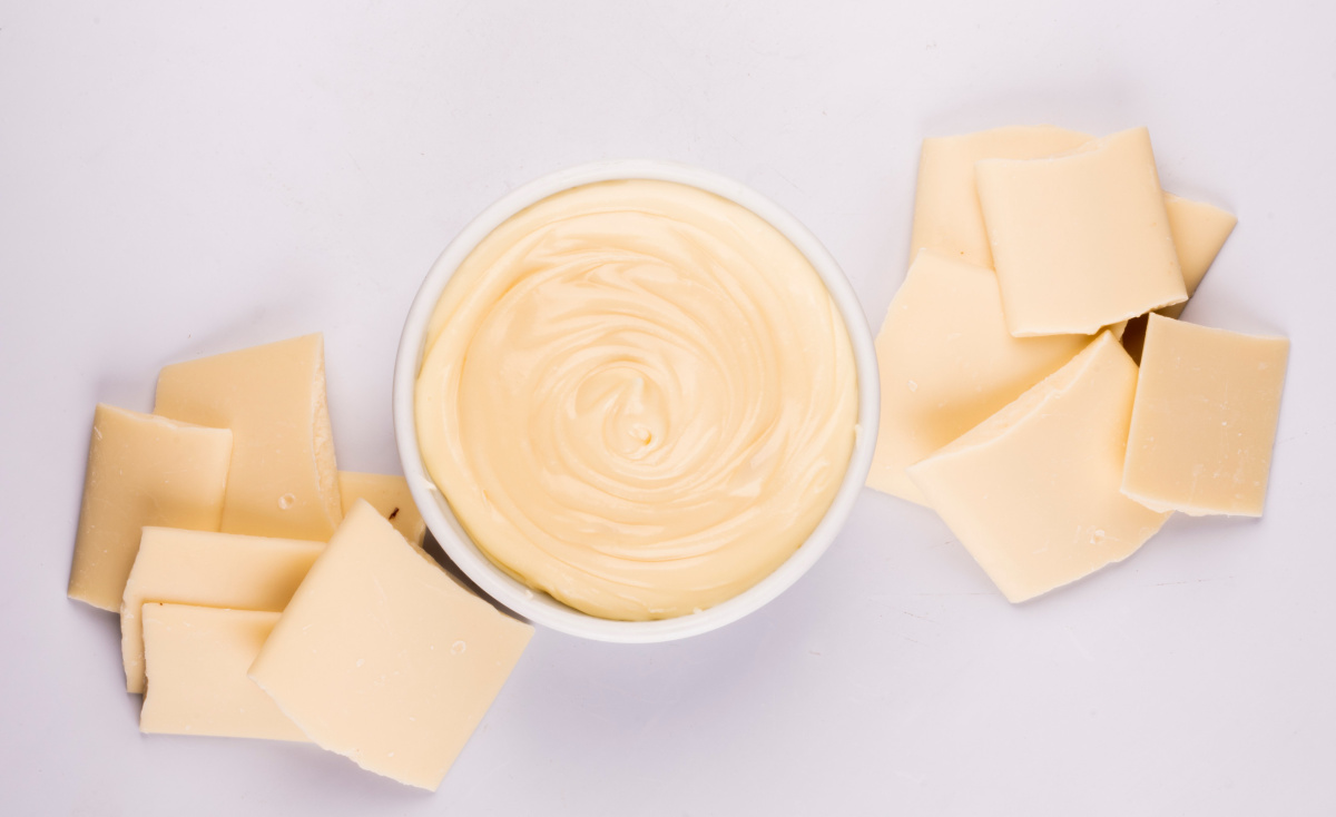 Ganache au chocolat blanc.