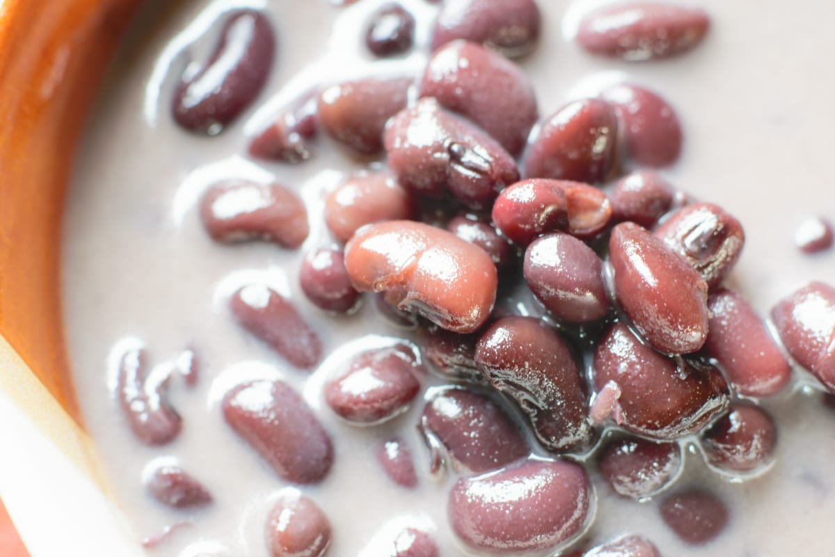 Haricots noirs au au lait de coco, dessert tha&iuml;landais